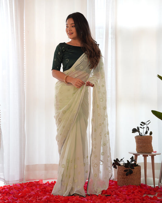 Laurel Green Georgette Saree